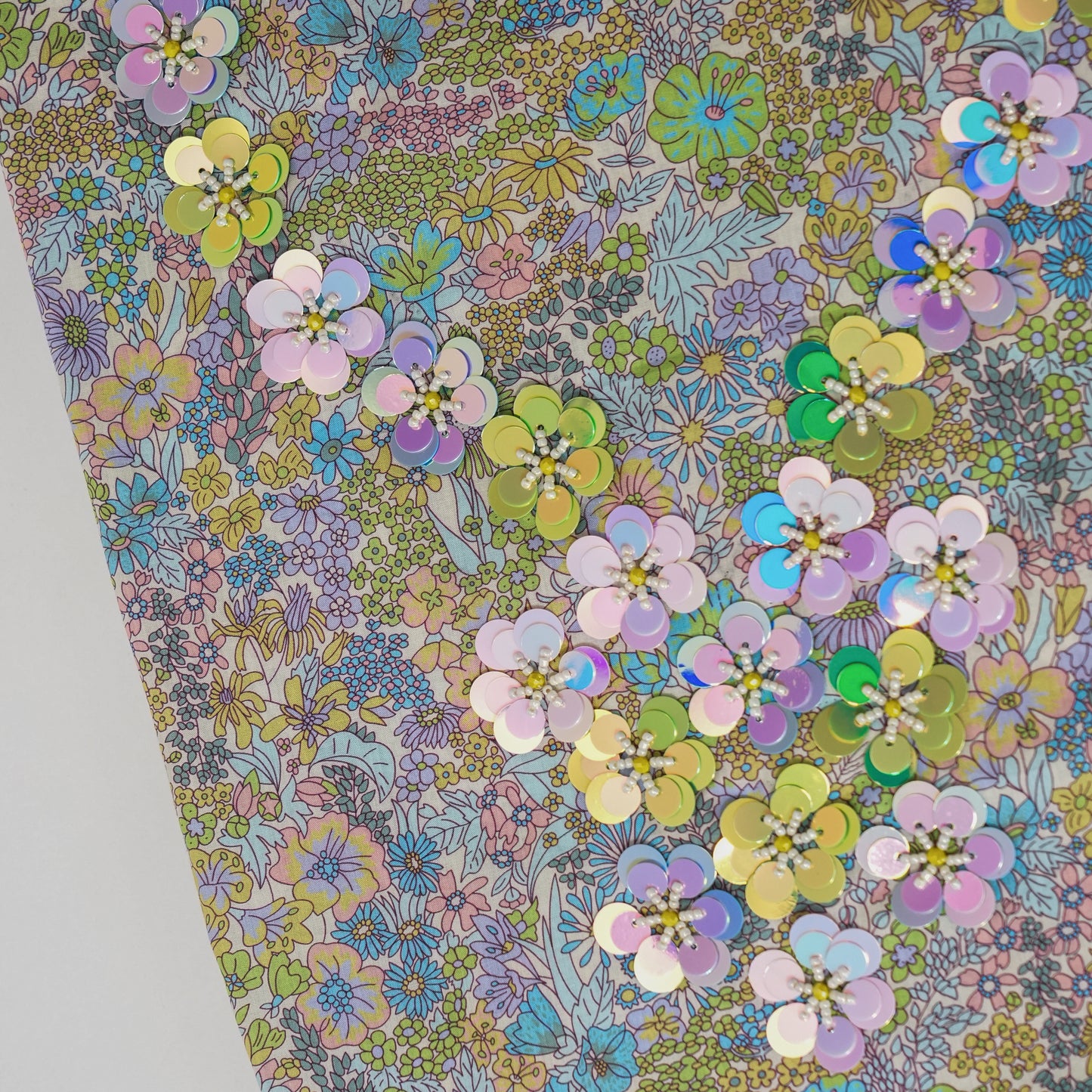 Green floral Hand-Embellished Jalabiya