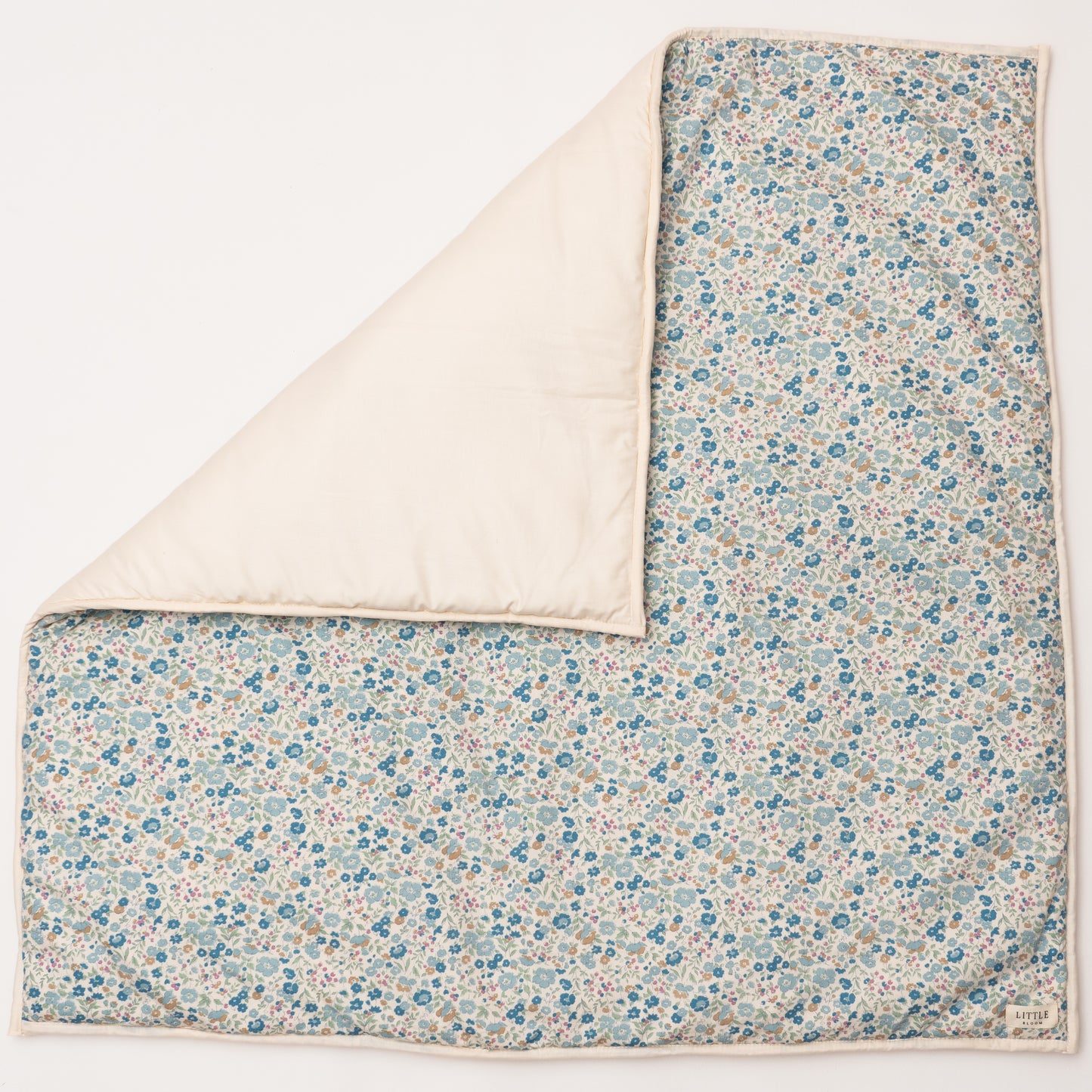 Blue floral play mat