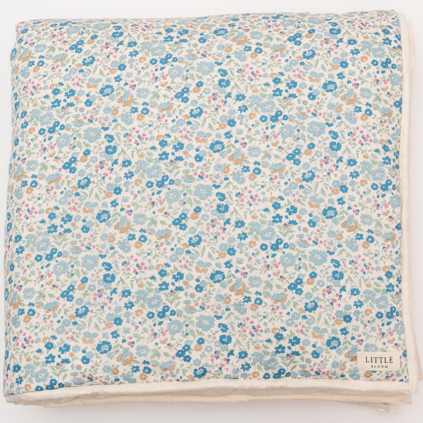 Blue floral play mat