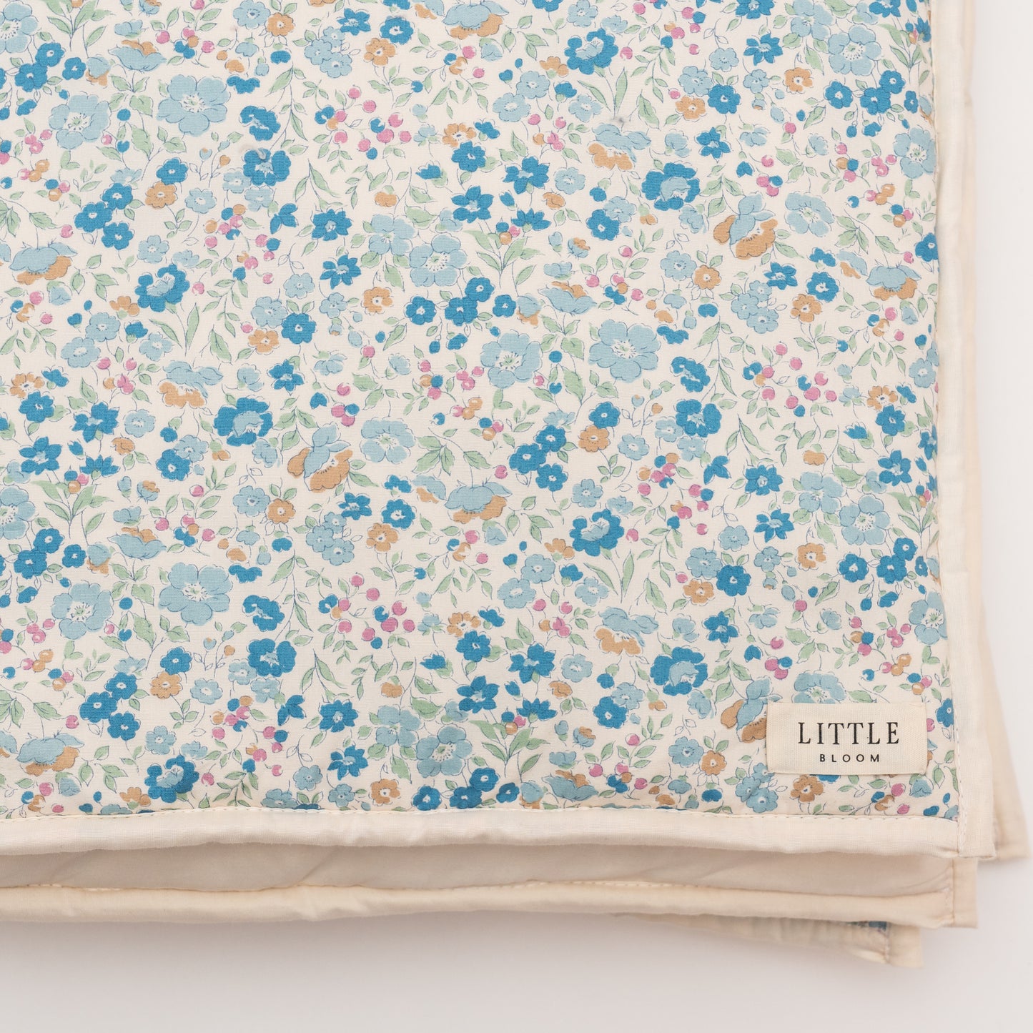 Blue floral play mat