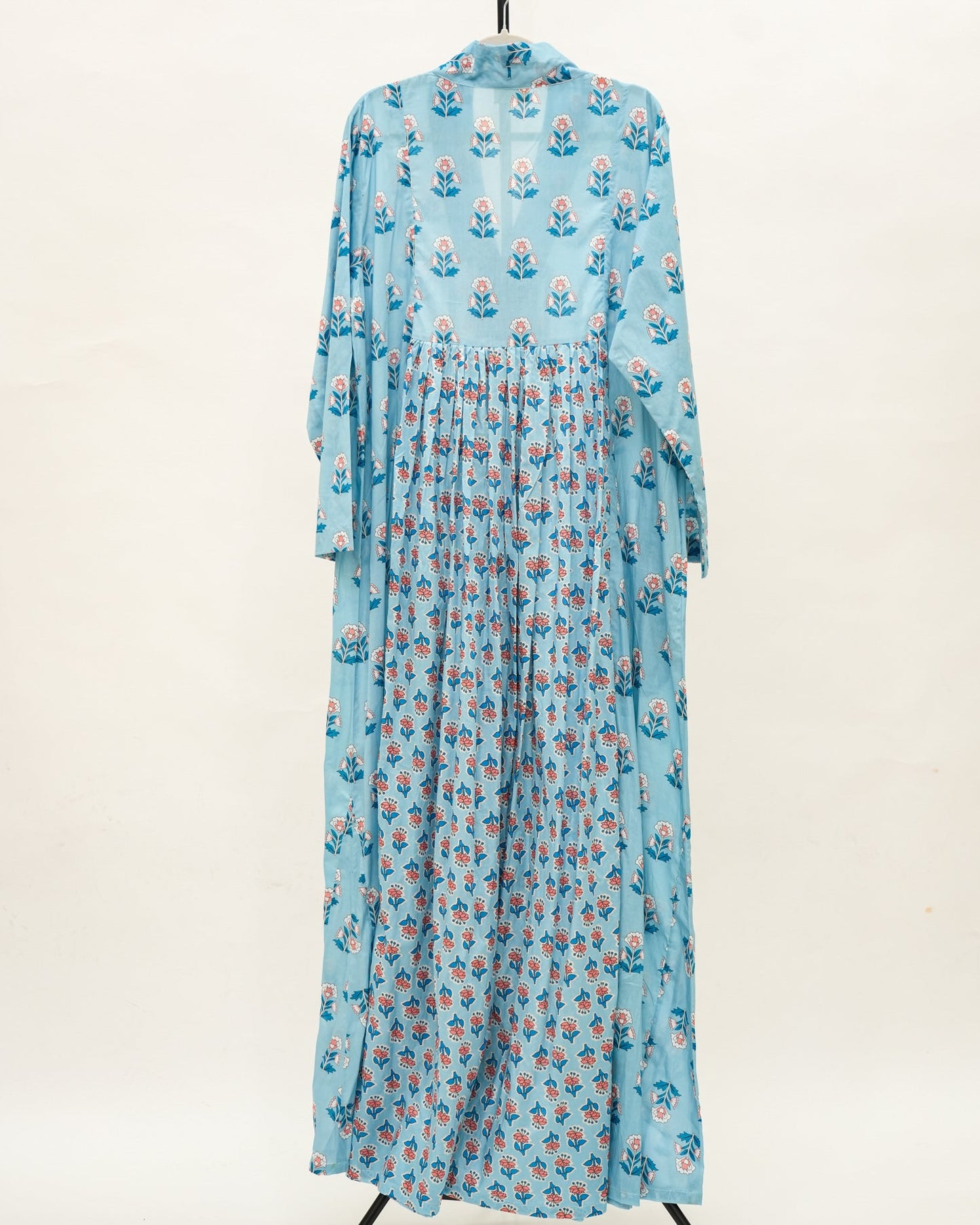 Floral cotton Kaftan - Sky blue