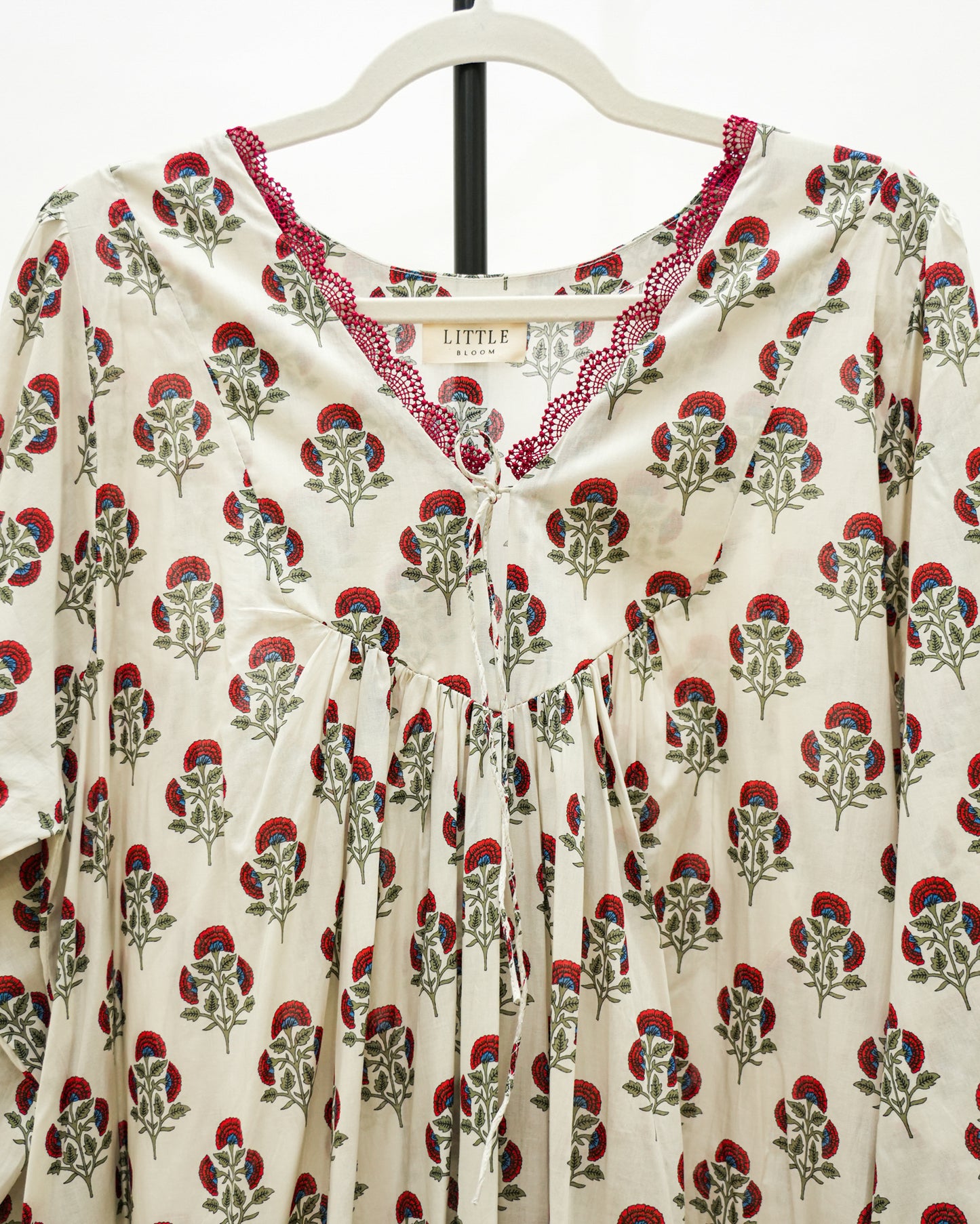 Floral cotton lace Kaftan