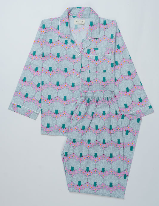 Tree print long sleeve Pajamas