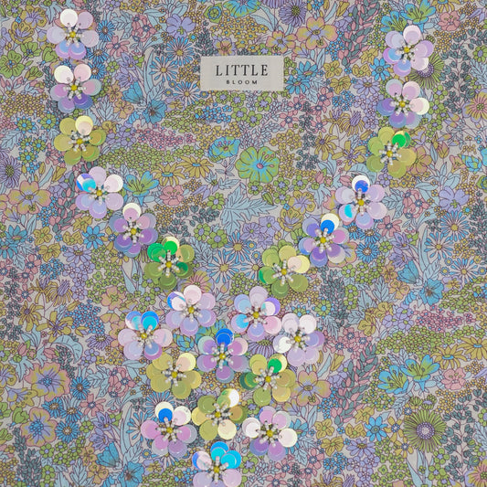 Green floral Hand-Embellished Jalabiya