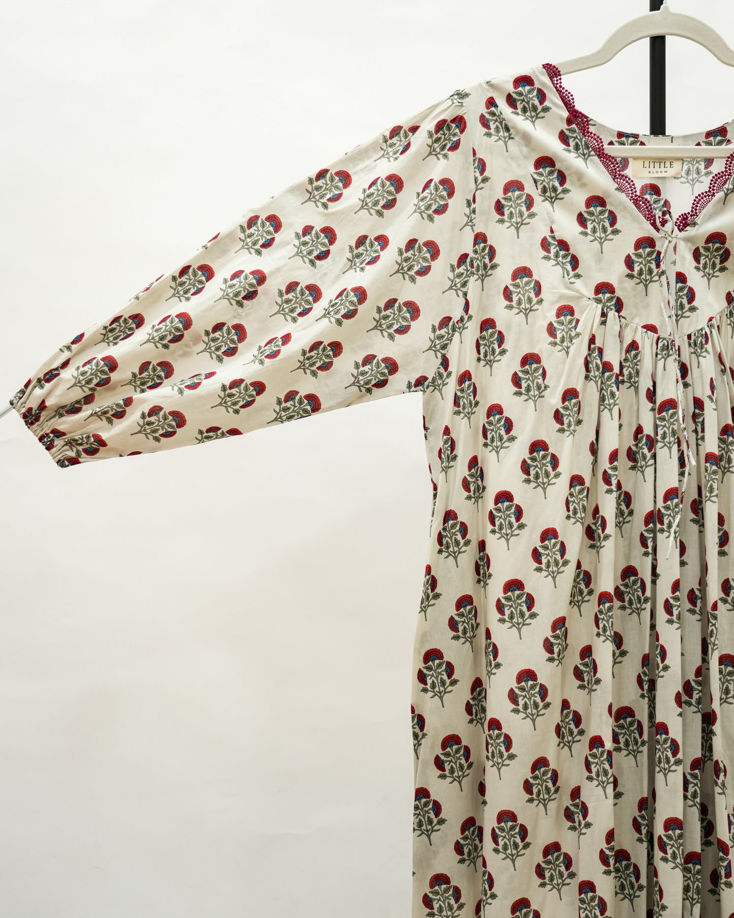 Floral cotton lace Kaftan
